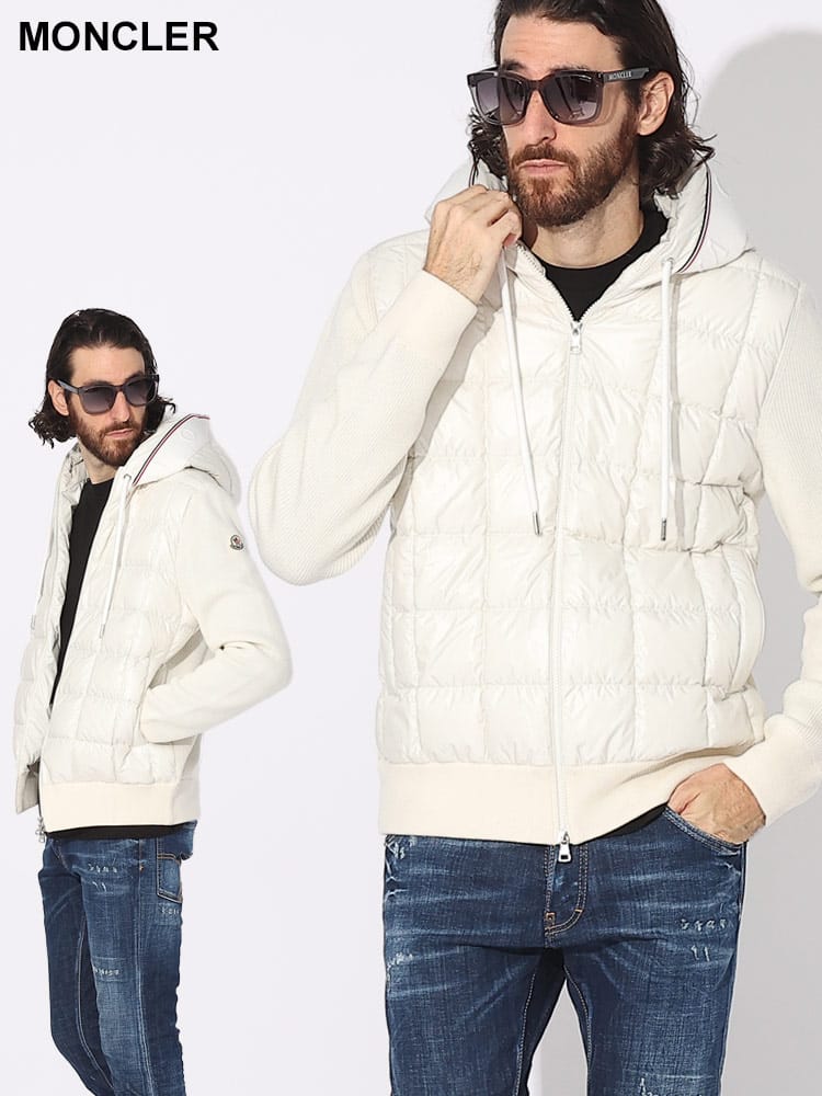 MONCLER (モンクレール) フロントダウン フルジップ ニット ジャケット MC9B00010M1131 ブランド メンズ 男性 アウター