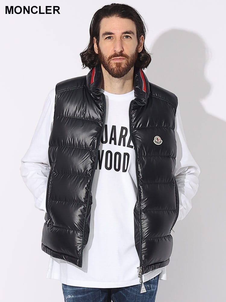 MONCLER (モンクレール) フード収納 フルジップ ダウンベスト MCOUSE3 ブランド メンズ 男性 アウター