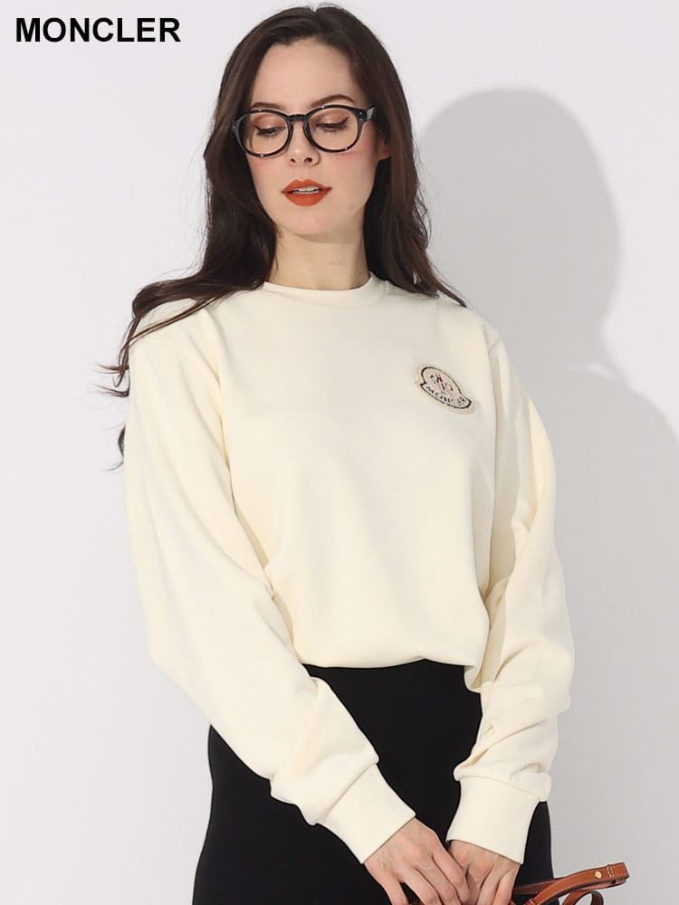 MONCLER (モンクレール) ビッグワッペン クルーネック 長袖 トレーナー MCL8G00027899TR ブランド レディース トップス