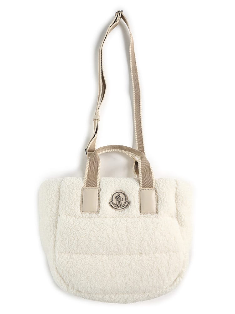 MONCLER (モンクレール) ワンポイント ボア キルティング トートバッグ 