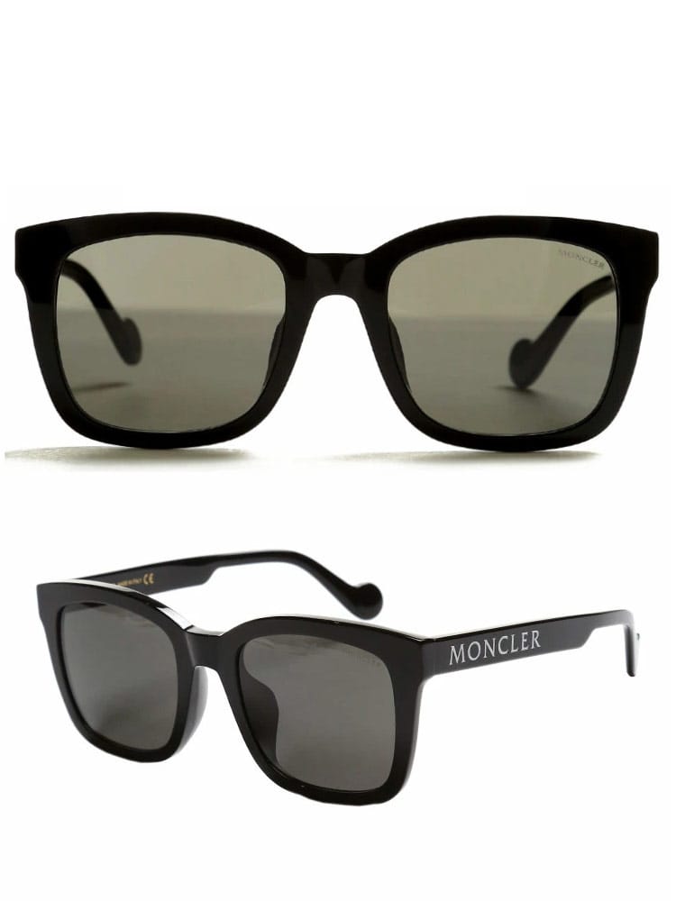 モンクレール メンズ サングラス MONCLER ロゴ ブラックレンズ 