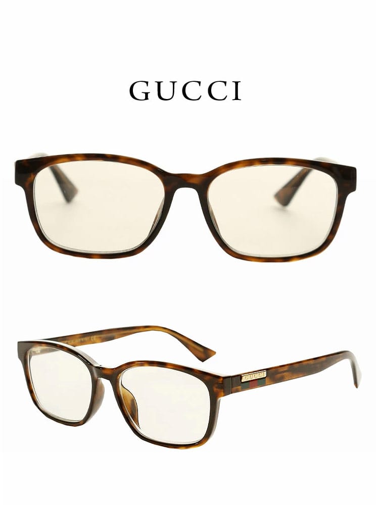 GUCCI (グッチ) ロゴ ウェリントン オプティカル アイウェア GCOP0749OA002