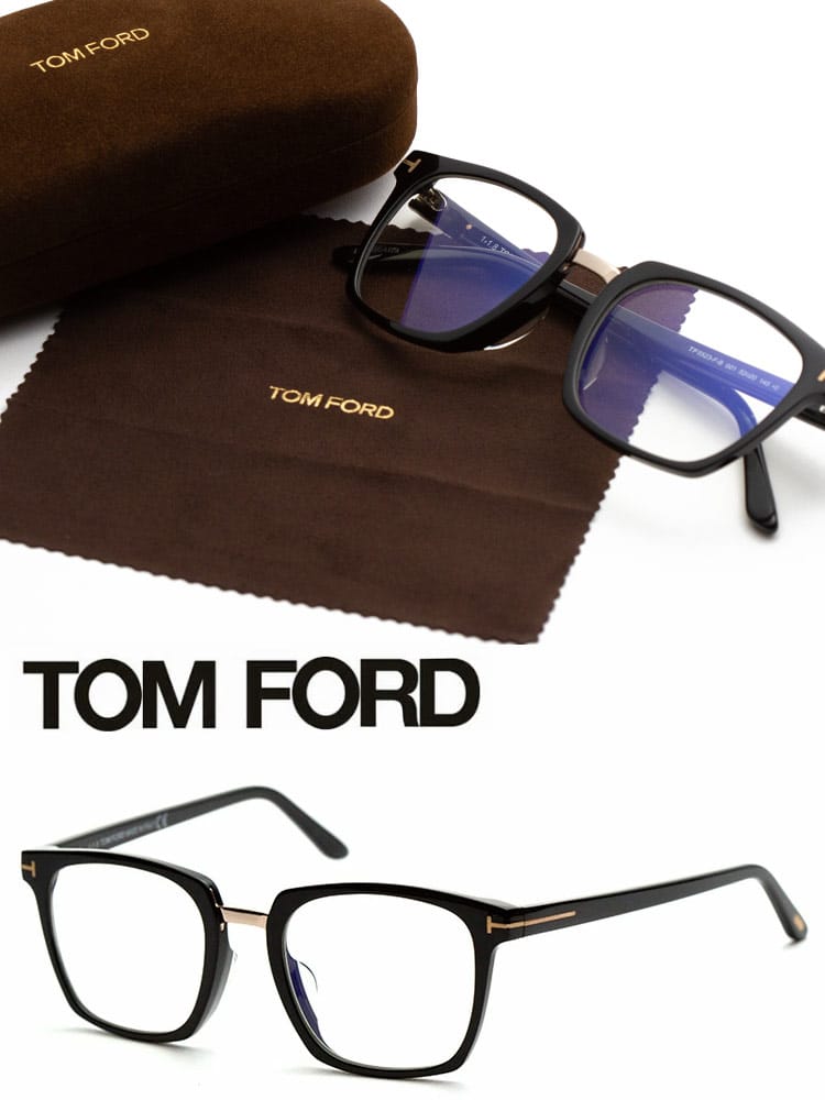 TOM FORD (トムフォード) ロゴ クリアレンズ サングラス TFOP5523FB001