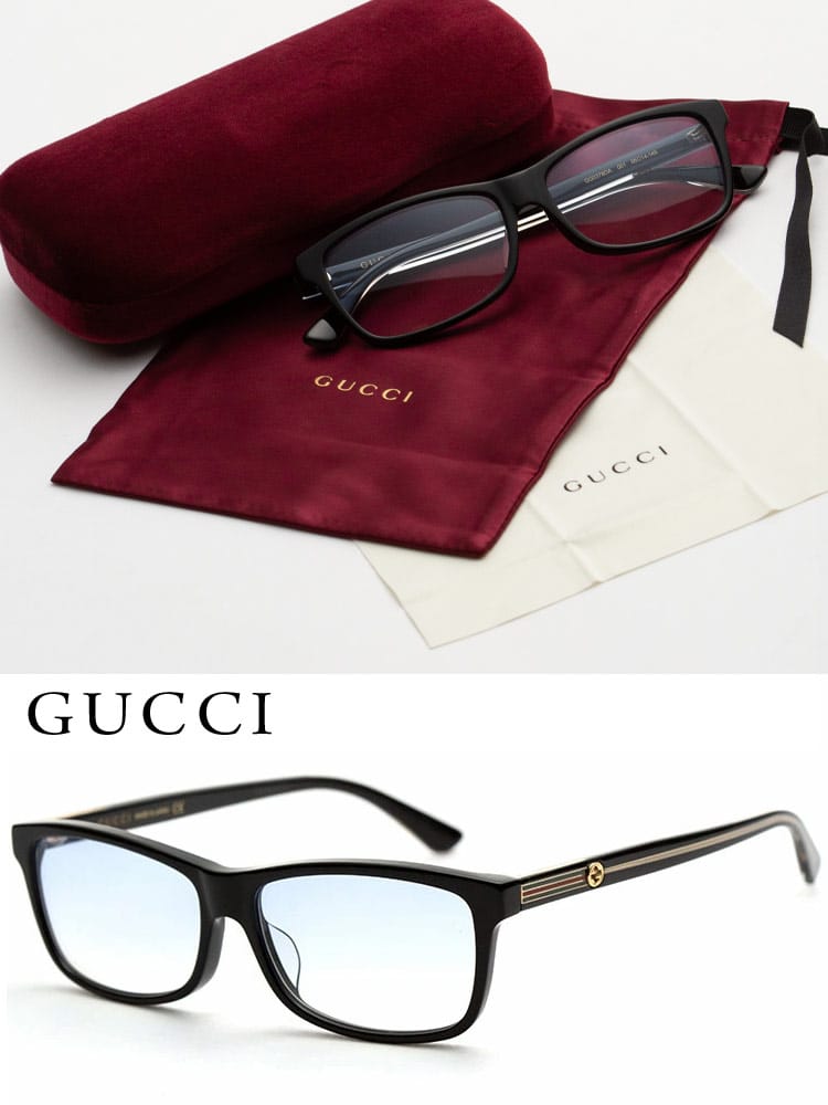 GUCCI (グッチ) ライン ブルーレンズ サングラス GC0378OA001LB
