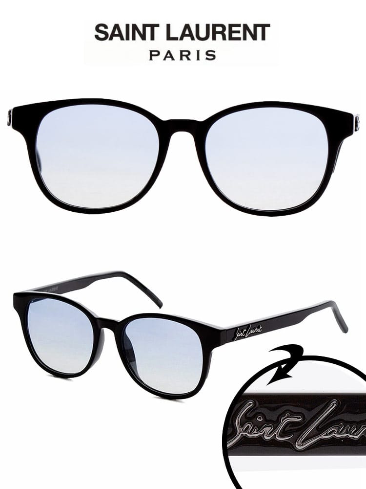 Saint Laurent (サンローラン) ロゴ ブルーグラデーション サングラス SL399001LBL メンズ