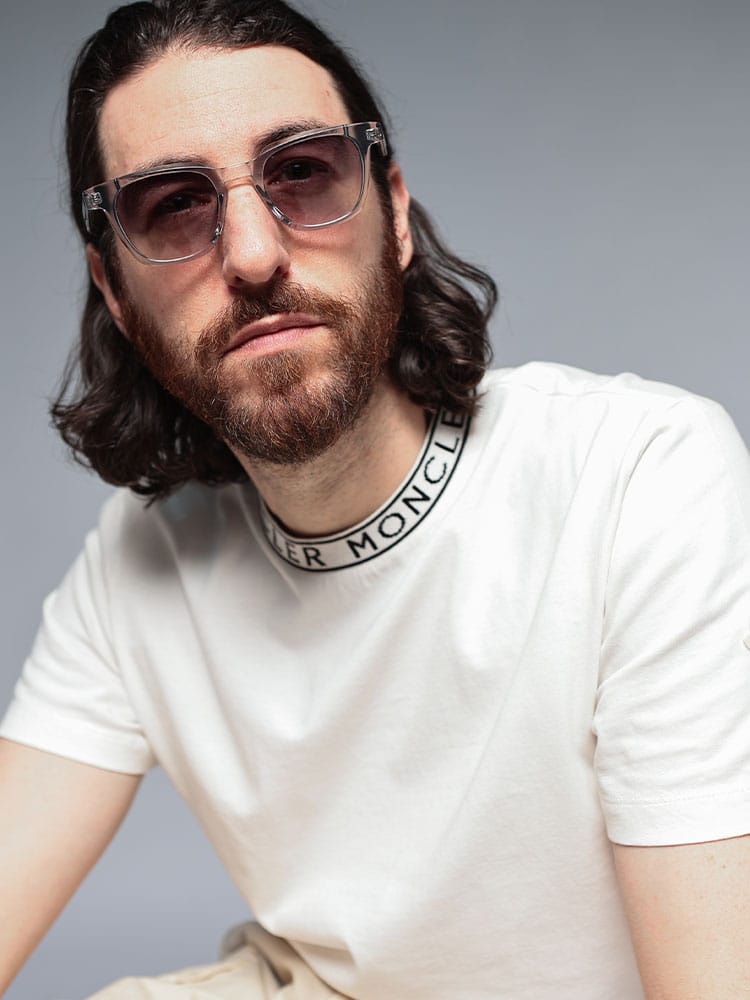 Yohji Yamamoto (ヨウジヤマモト) ウェリントン クリアフレーム サングラス メンズ