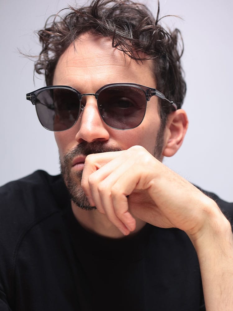 TOM FORD (トムフォード) ハーフリム ウェリントンタイプ サングラス メンズ