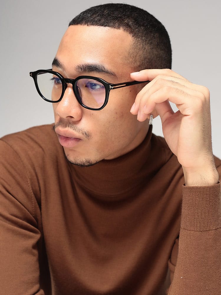 TOM FORD (トムフォード) ウェリントン オプティカル クリアレンズ 伊達メガネ サングラス アイウェア 眼鏡 TF6010KB001 メンズ