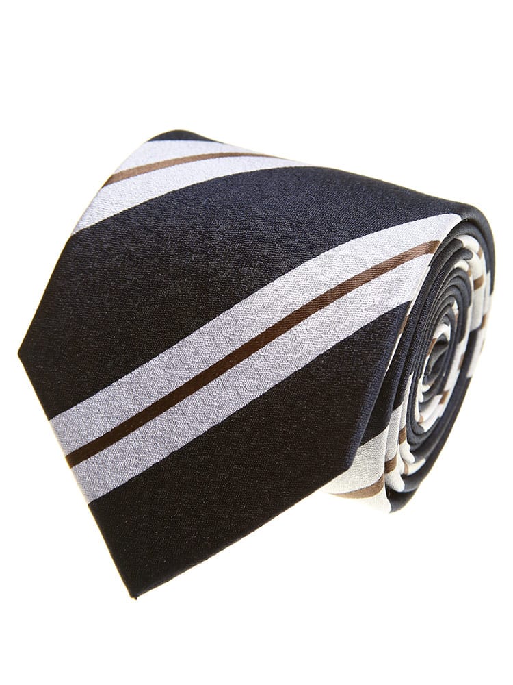 在庫処分 返品交換不可 SARTORIA DEL GROSSO (サルトリアデルグロッソ) シルク100％ ストライプ ネクタイ