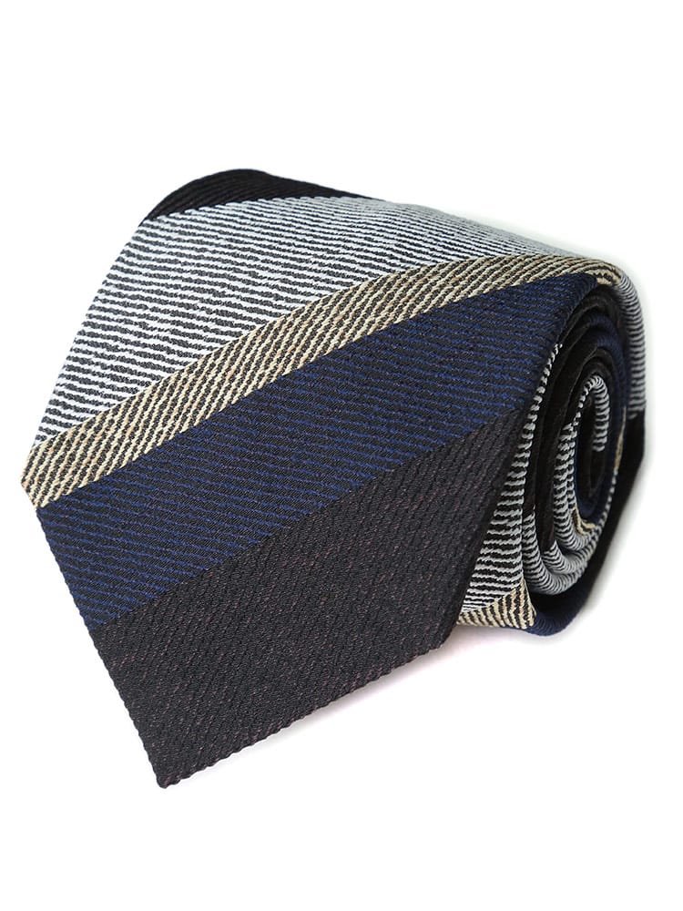 HYBRIDBIZ ハイブリッドビズ ウォッシャブル 撥水 形態安定 ストライプ ネクタイ