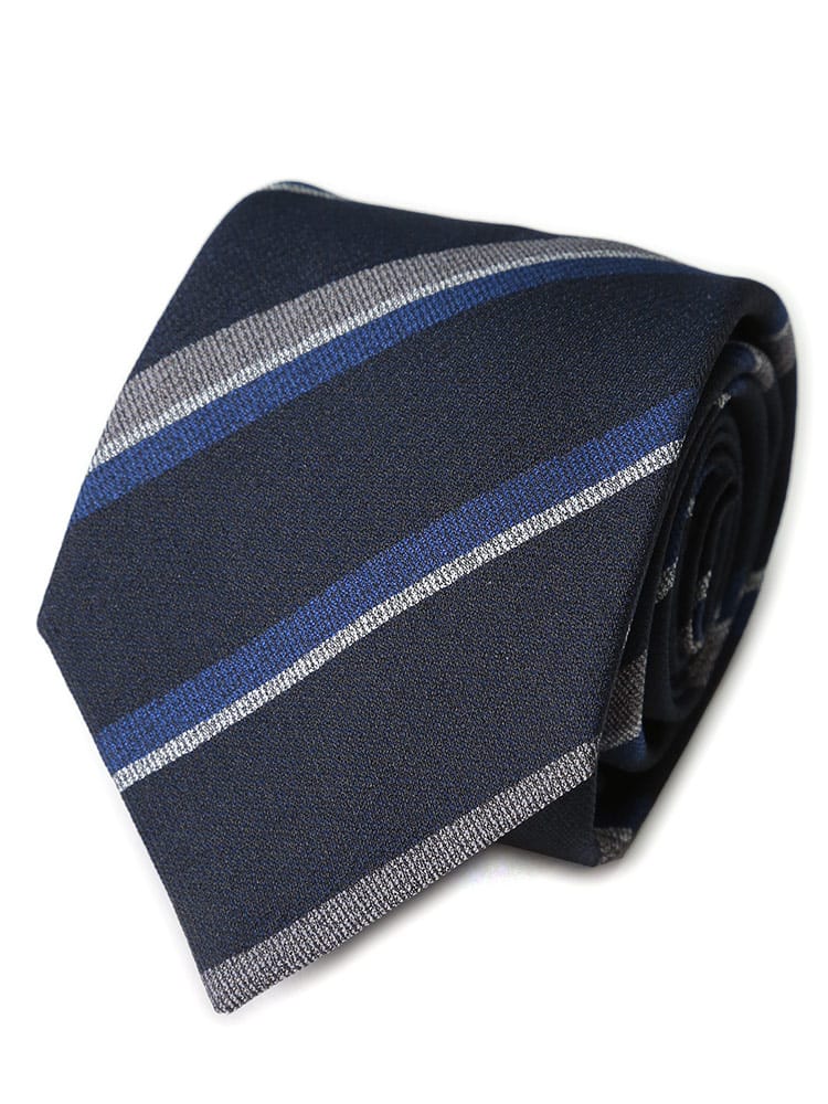 大きいサイズ メンズ HYBRIDBIZ ハイブリッドビズ ウォッシャブル 撥水 形態安定 ストライプ ネクタイ