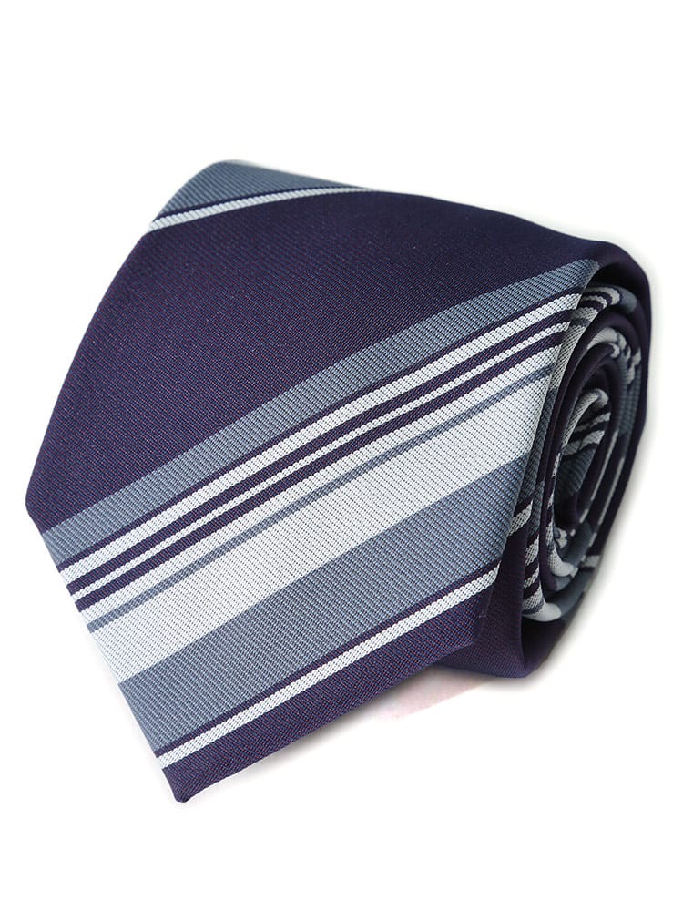 大きいサイズ メンズ HYBRIDBIZ ハイブリッドビズ ウォッシャブル 撥水 形態安定 ストライプ ネクタイ