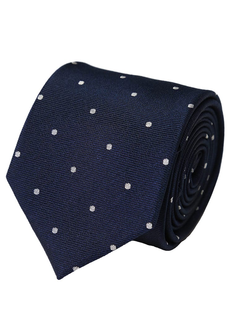 SARTORIA DEL GROSSO サルトリアデルグロッソ シルク100％ デザイン ドット＆アーガイル ネクタイ