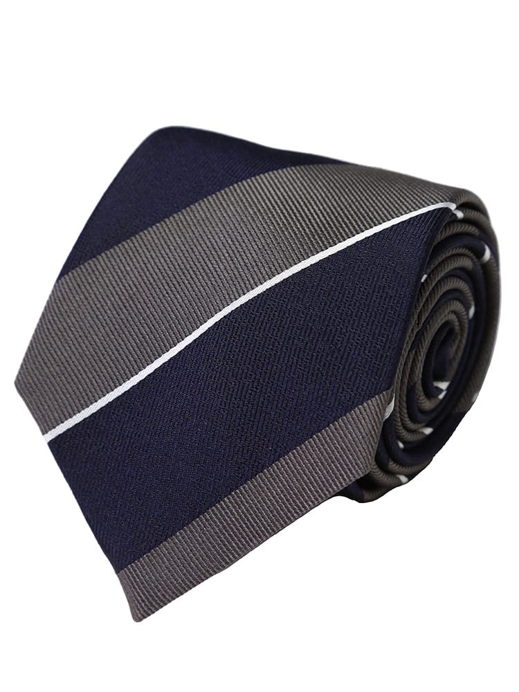 SARTORIA DEL GROSSO (サルトリアデルグロッソ) シルク100％ ストライプ ネクタイ