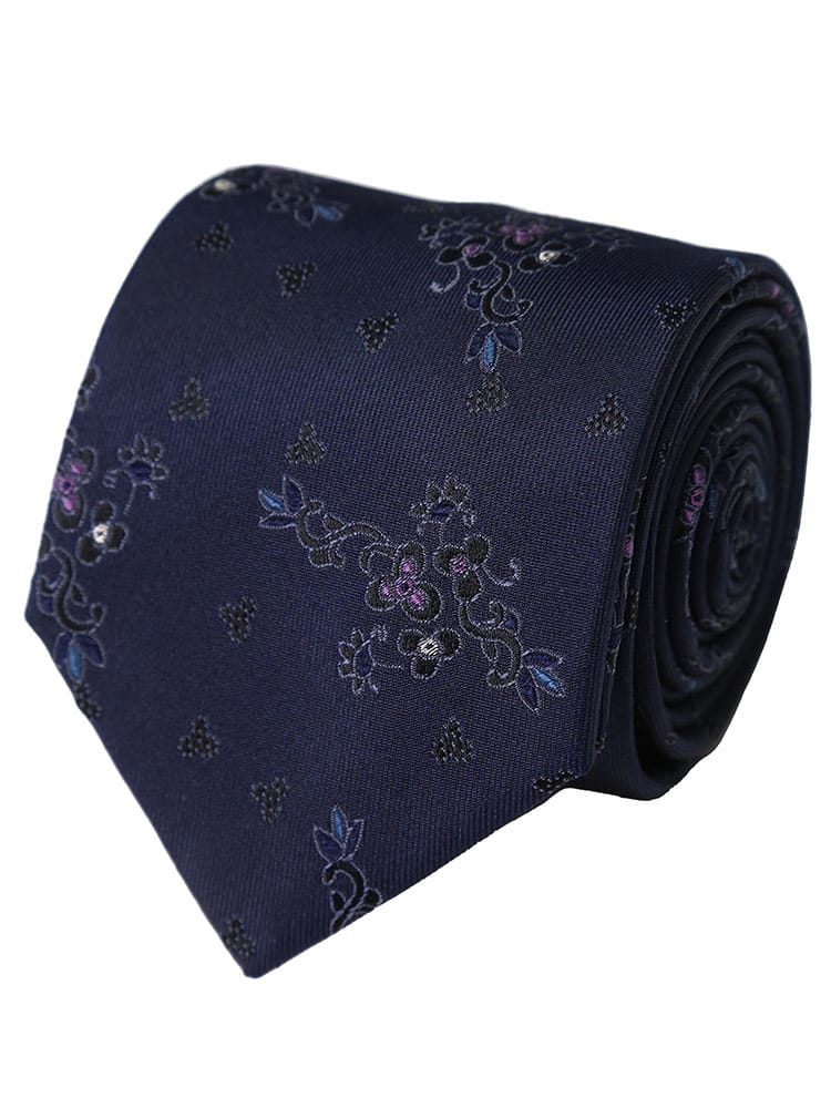 SARTORIA DEL GROSSO サルトリアデルグロッソ シルク100％ デザイン 総柄 ネクタイ