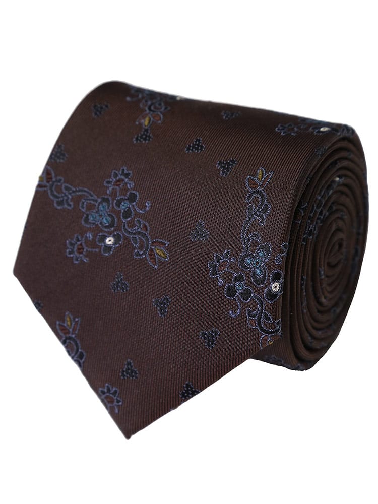 SARTORIA DEL GROSSO サルトリアデルグロッソ シルク100％ デザイン 総柄 ネクタイ
