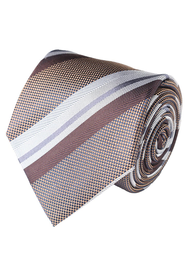 SARTORIA DEL GROSSO サルトリアデルグロッソ DESIGN in ITALY シルク100％ ストライプ ネクタイ