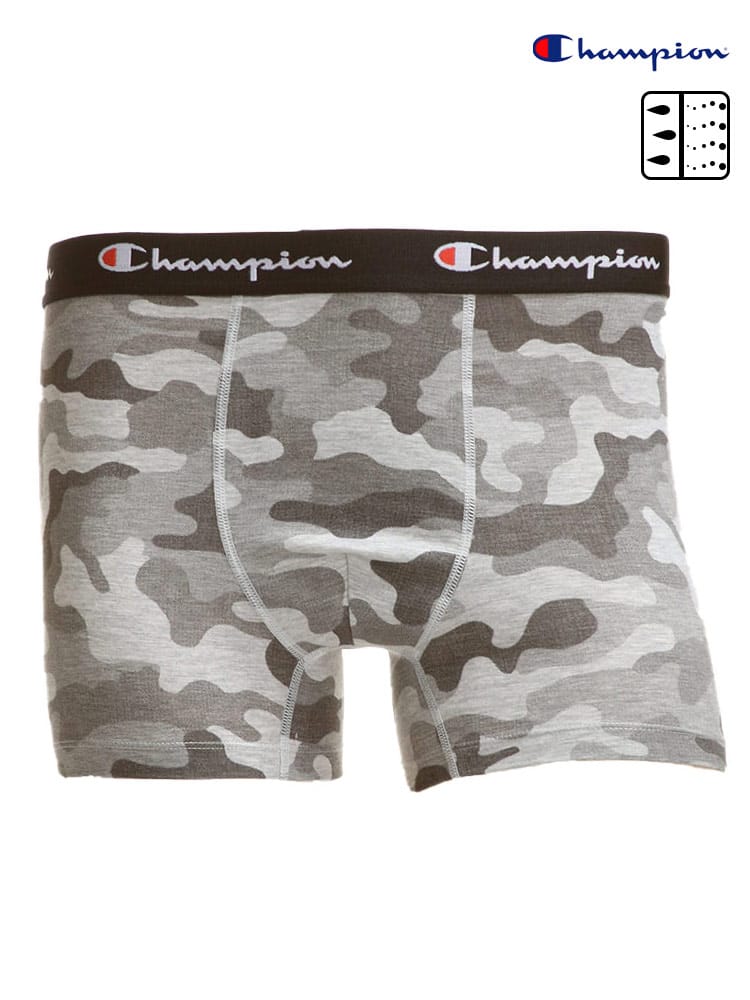 大きいサイズ メンズ Champion (チャンピオン) 吸汗速乾 ストレッチ 迷彩柄 前閉じ ボクサーパンツ