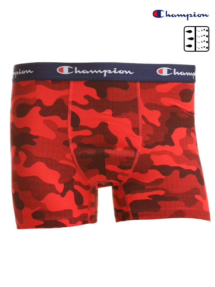 大きいサイズ メンズ Champion (チャンピオン) 吸汗速乾 ストレッチ 迷彩柄 前閉じ ボクサーパンツ