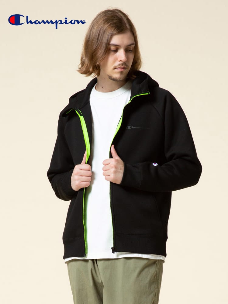 Champion (チャンピオン) 撥水 ストレッチ 保温 通気 フルジップ スウェット パーカー