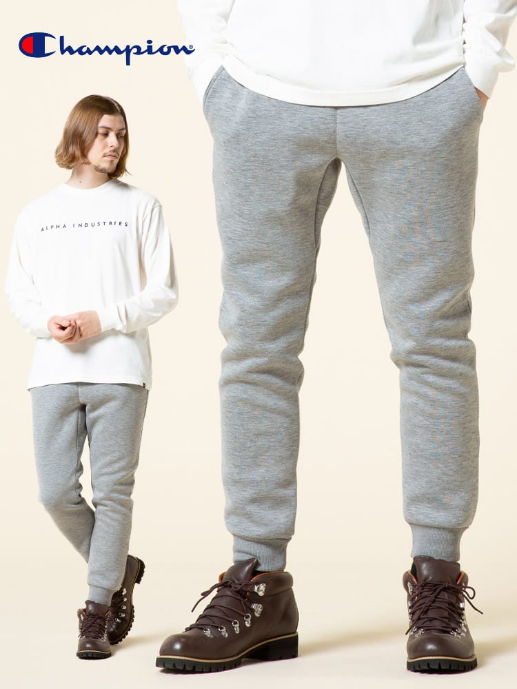 Champion (チャンピオン) 撥水 ストレッチ 保温 通気 ワンポイント ロングパンツ