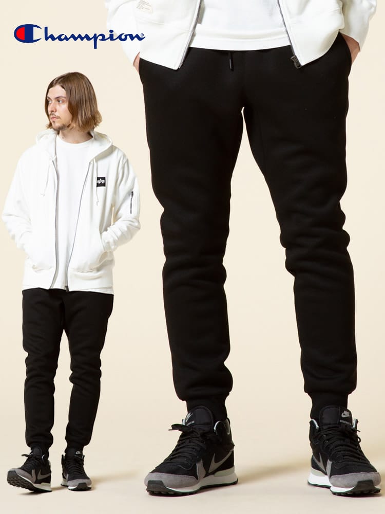 Champion (チャンピオン) 撥水 ストレッチ 保温 通気 ワンポイント ロングパンツ