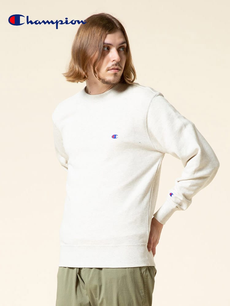 Champion (チャンピオン) 裏毛 ワンポイント クルーネック スウェット トレーナー
