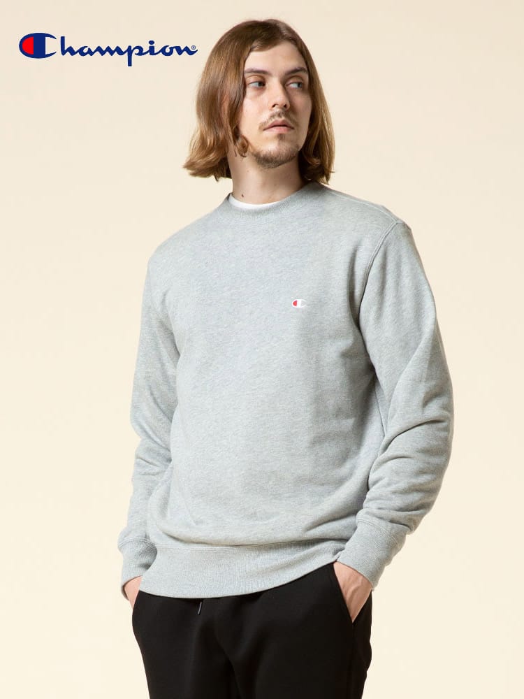 Champion (チャンピオン) 裏毛 ワンポイント クルーネック スウェット トレーナー