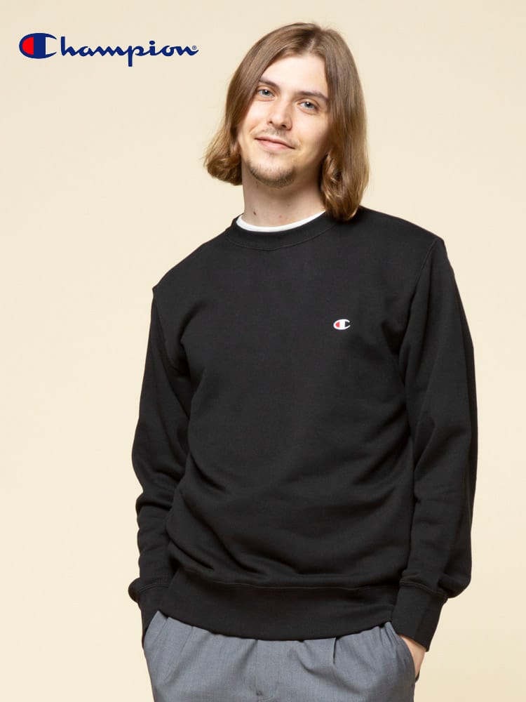 Champion (チャンピオン) 裏毛 ワンポイント クルーネック スウェット トレーナー