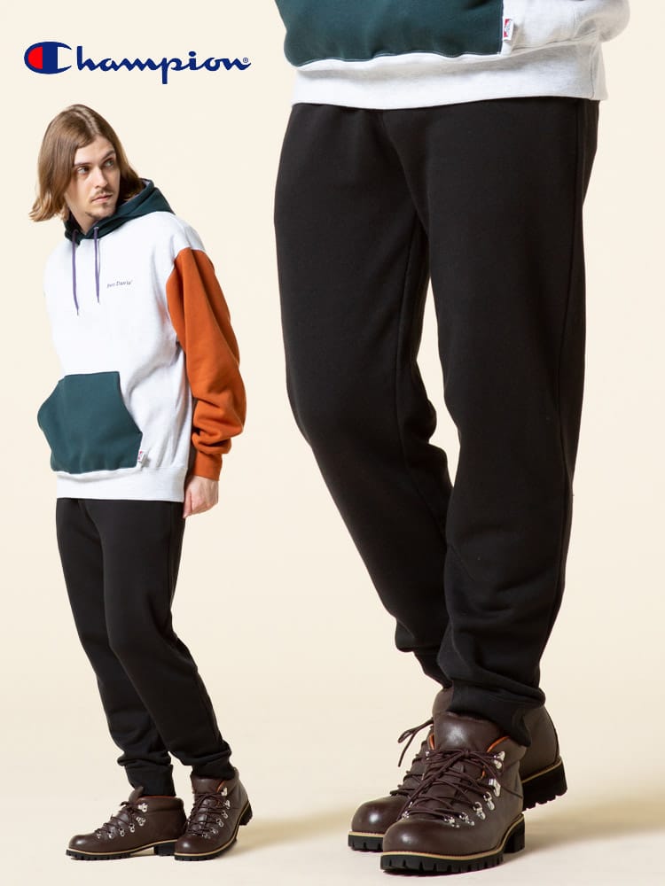 Champion (チャンピオン) 裏毛 ワンポイント スウェット ロングパンツ