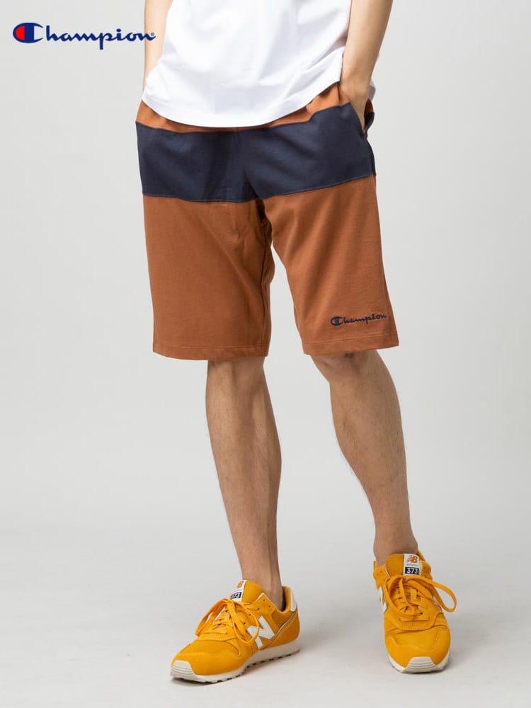 Champion (チャンピオン) 綿100％ パネル切り替え ショートパンツ