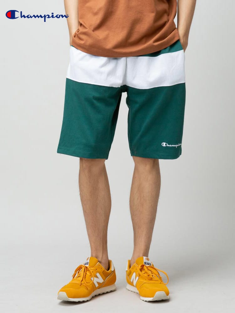 Champion (チャンピオン) 綿100％ パネル切り替え ショートパンツ