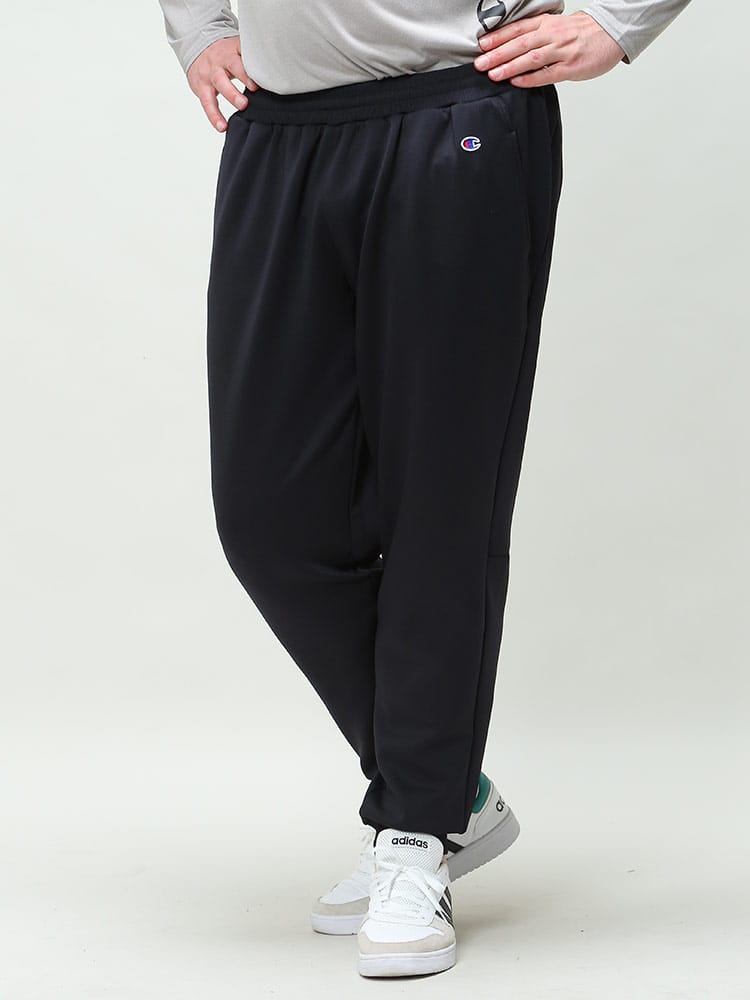 大きいサイズ メンズ Champion (チャンピオン) ストレッチ ワンポイント ロングパンツ