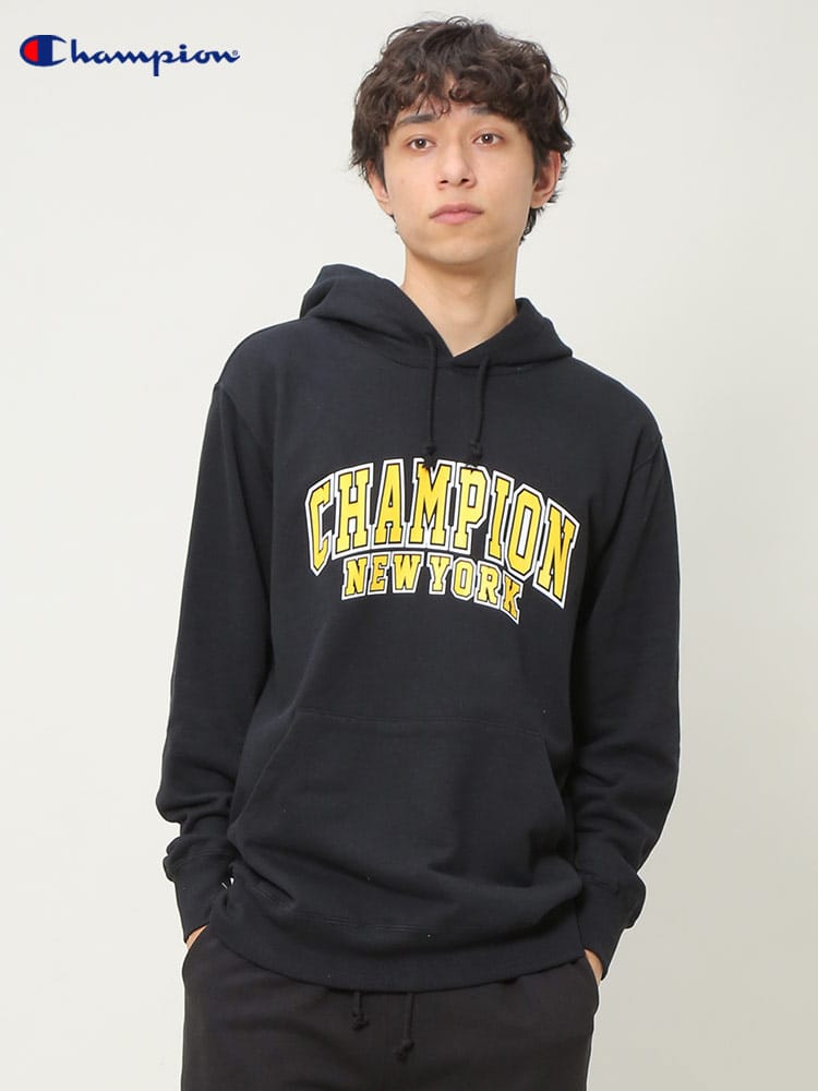 Champion (チャンピオン) ロゴプリント プルオーバー パーカー