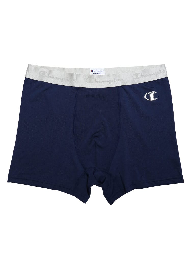 大きいサイズ メンズ Champion (チャンピオン) ドライ ストレッチ 通気性 ワンポイント 前閉じ ボクサーパンツ