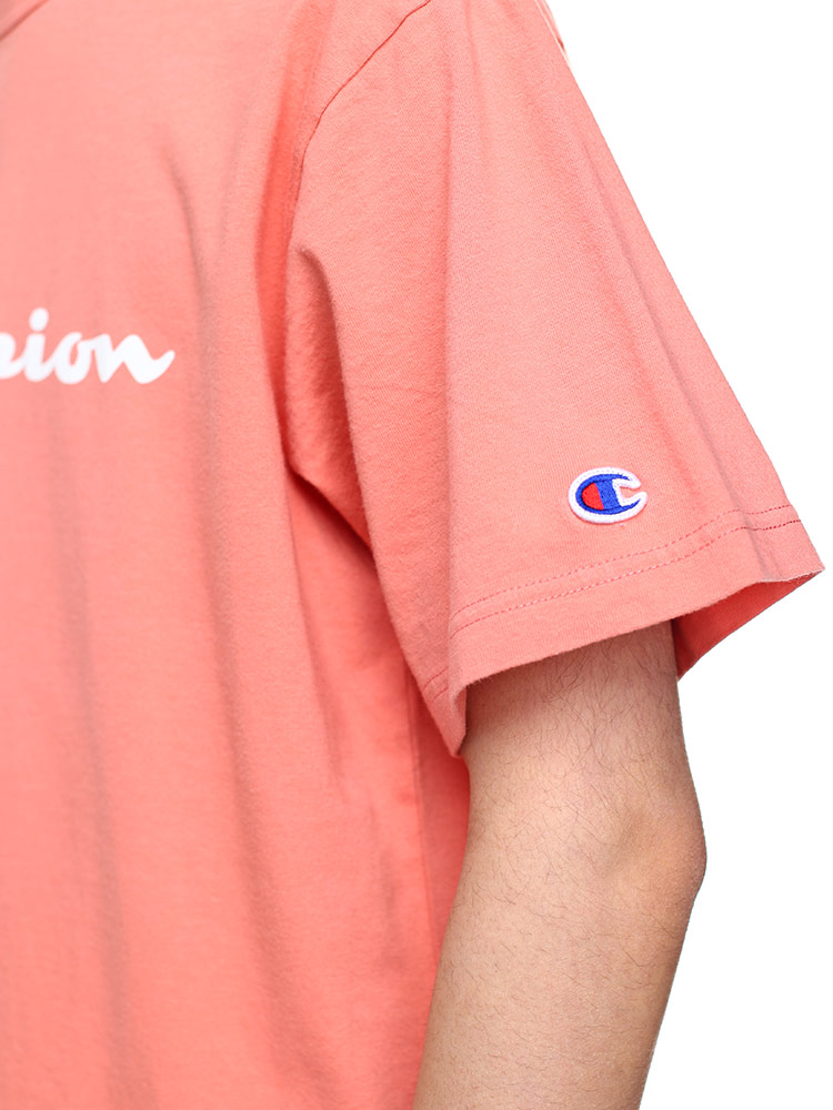 Champion (チャンピオン) スクリプトロゴ クルーネック 半袖 Tシャツ