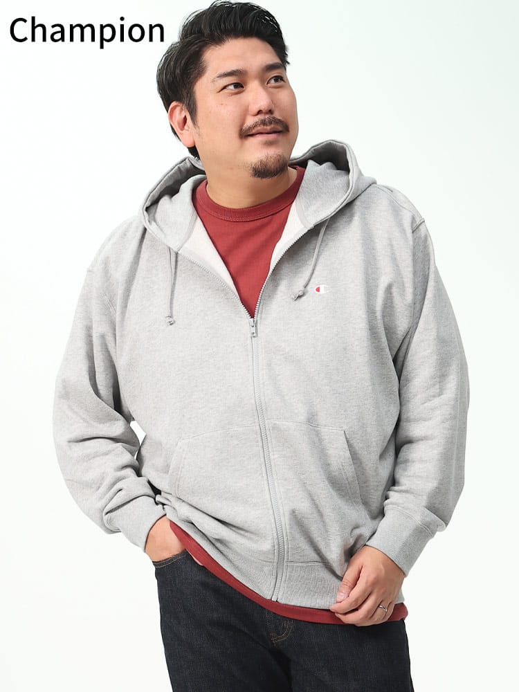 【WEB先行値下げ】大きいサイズ メンズ USAコットン ジップパーカー (Champion) チャンピオン スウェット パーカー