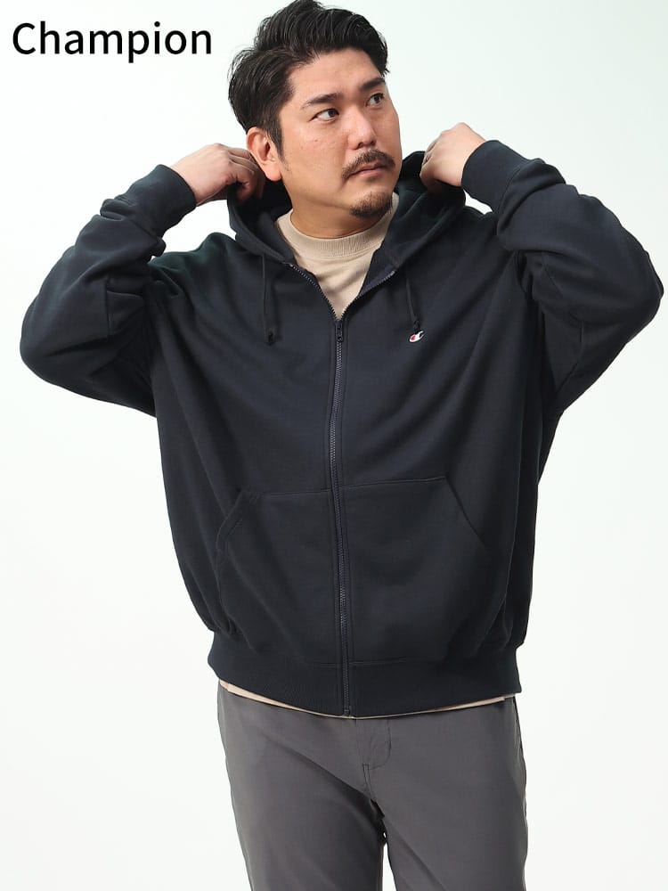 【WEB先行値下げ】大きいサイズ メンズ USAコットン ジップパーカー (Champion) チャンピオン スウェット パーカー