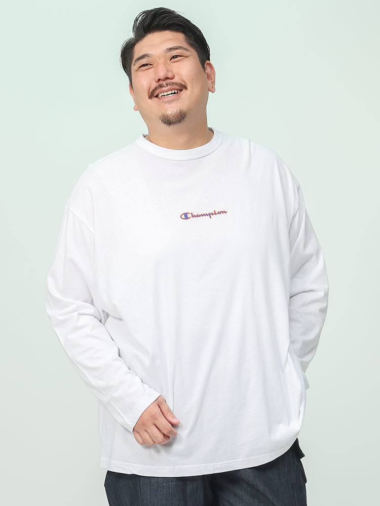 最高級 US企画 CHAMPION 長袖Tシャツ 船 ボート ワンポイント