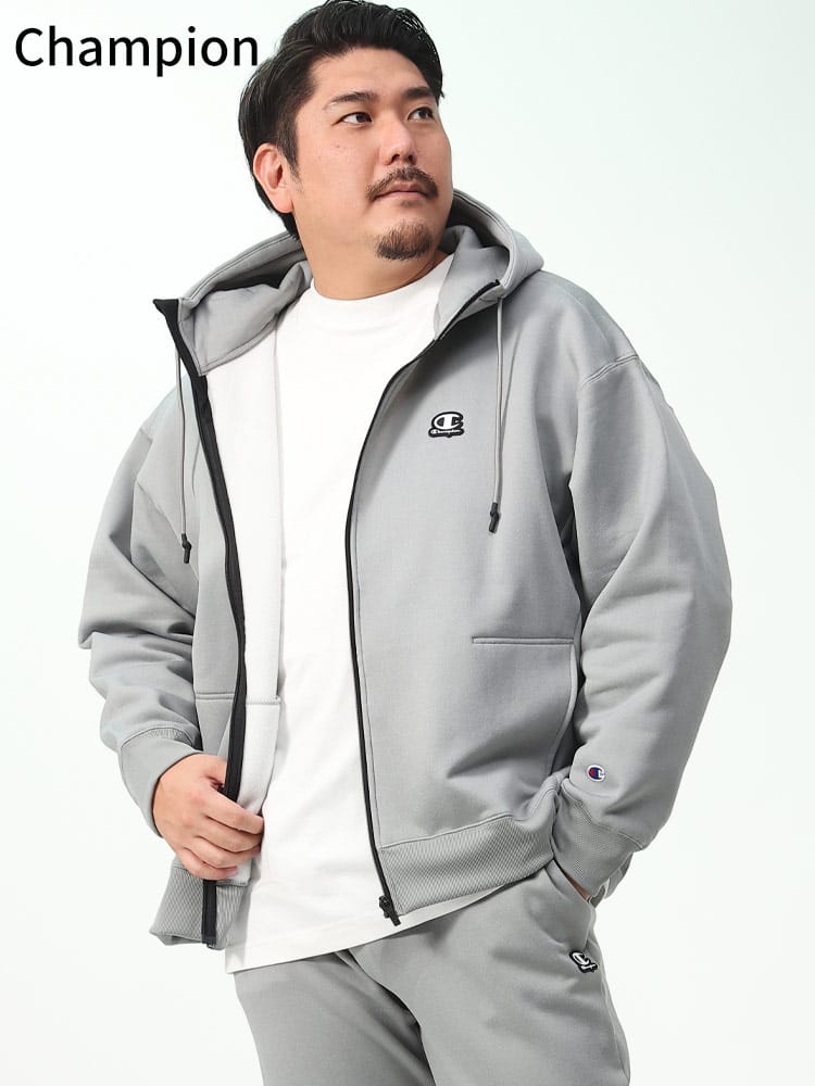 テックウィーブ ストレッチ 裏フリース フルジップ パーカー (Champion 