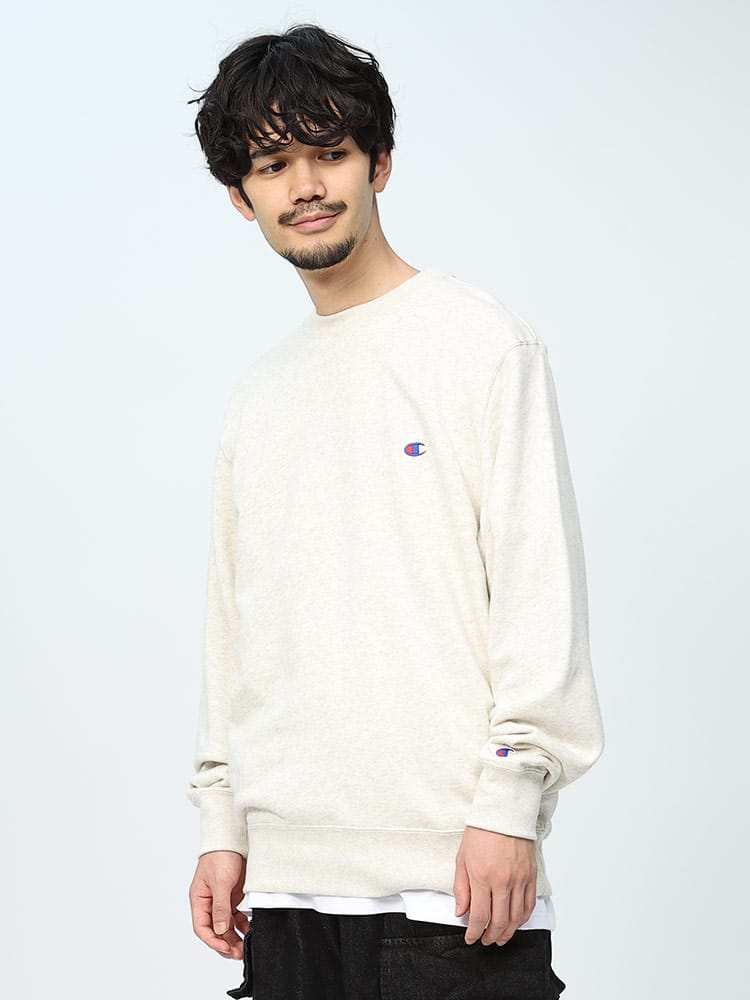 Champion (チャンピオン) USAコットン ワンポイント クルーネック トレーナー