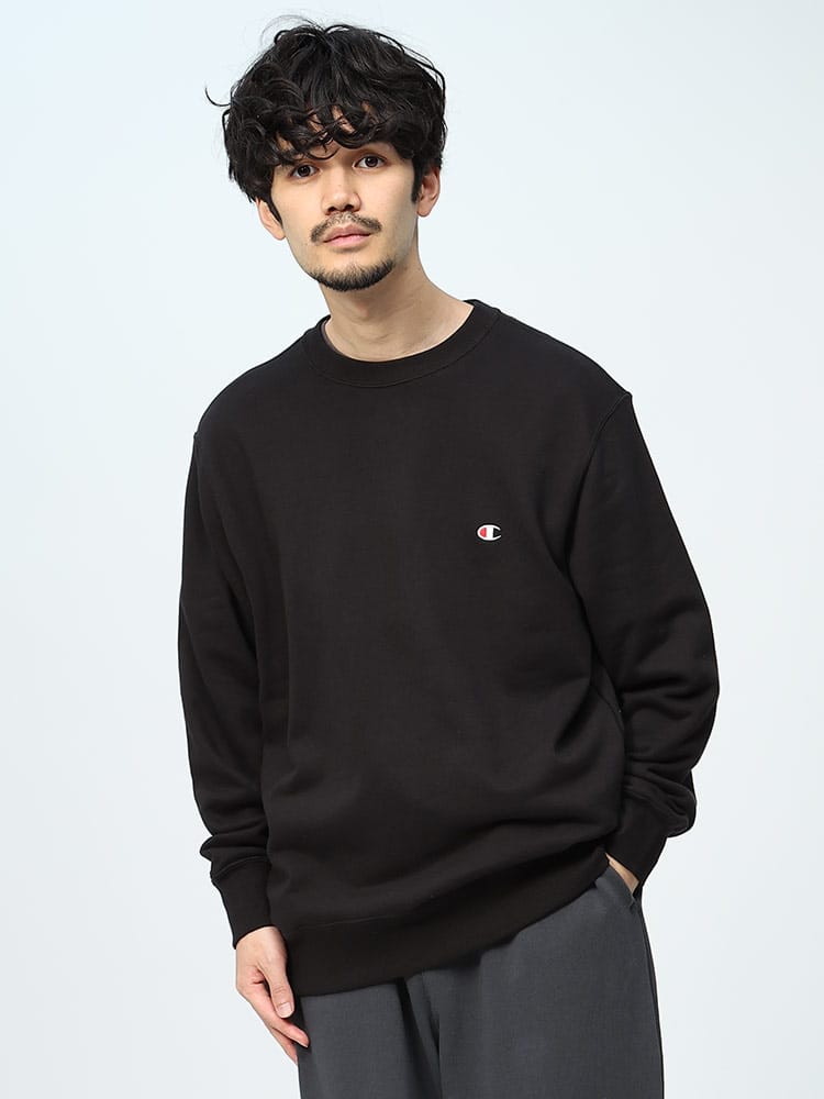 Champion (チャンピオン) USAコットン ワンポイント クルーネック トレーナー