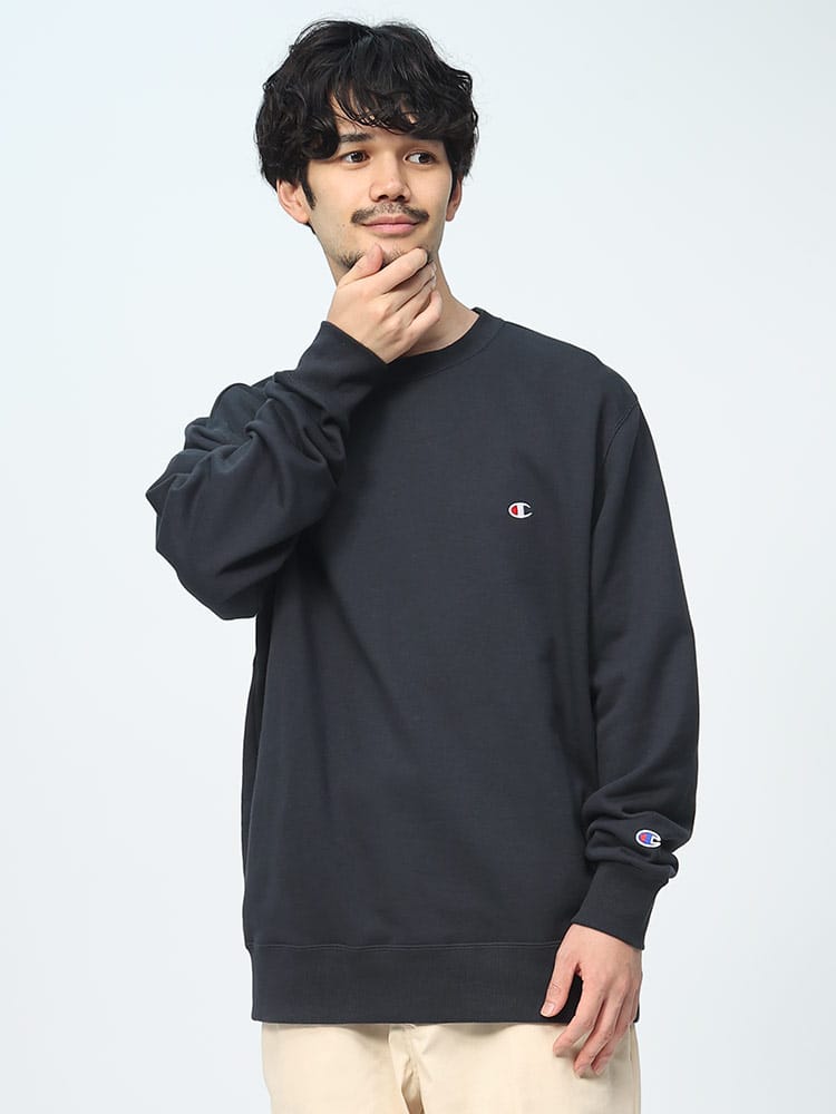 Champion (チャンピオン) USAコットン ワンポイント クルーネック トレーナー