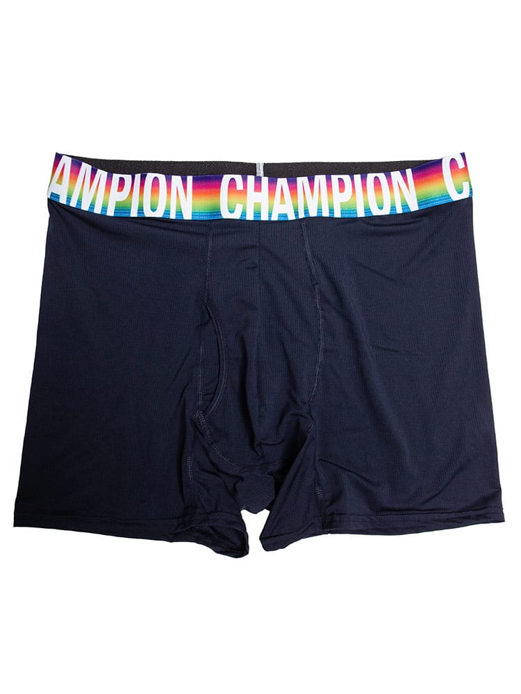 Champion (チャンピオン) ストレッチ 抗菌防臭 吸汗速乾 ウエストプリント 前開き ボクサーパンツ 3L 4L