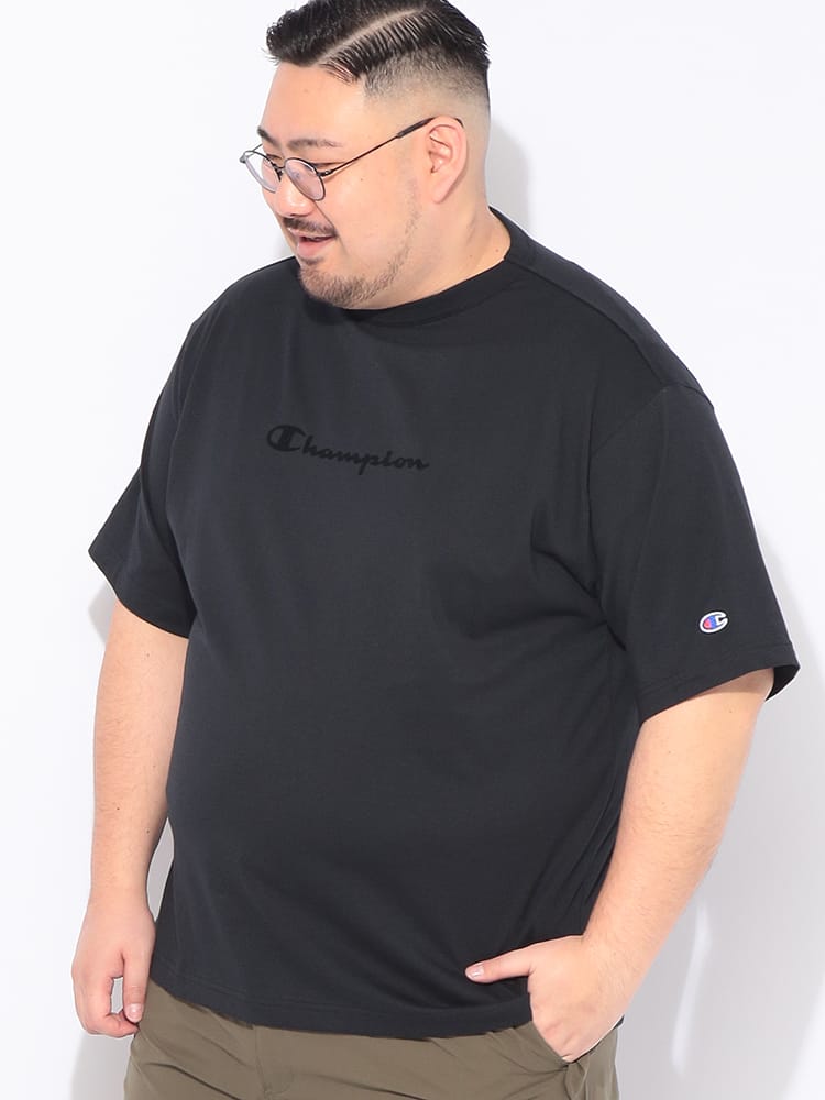 【WEB限定価格】Tシャツ 半袖 メンズ 大きいサイズ シャドーロゴプリント クルーネック カットソー トップス コットン プリント 春 夏