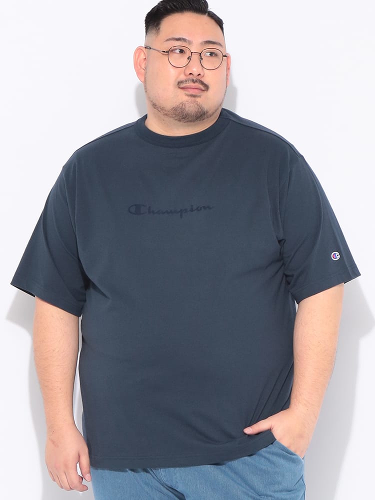 【WEB限定価格】Tシャツ 半袖 メンズ 大きいサイズ シャドーロゴプリント クルーネック カットソー トップス コットン プリント 春 夏