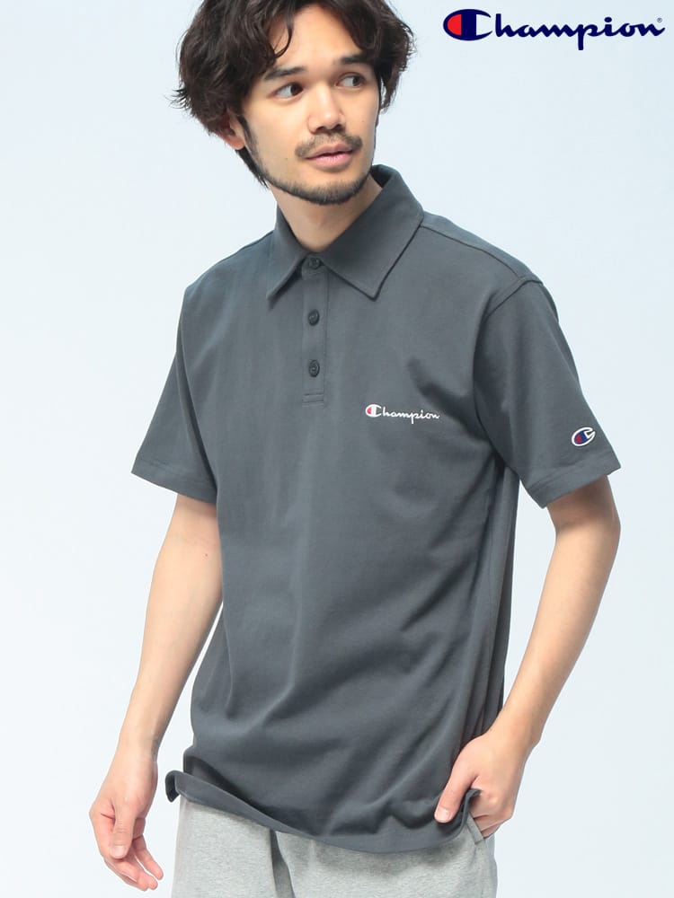 Champion (チャンピオン) ポロシャツ 半袖 C3X361 胸ロゴ シャツ ユニ 