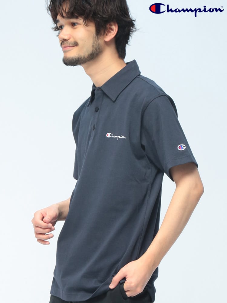 Champion (チャンピオン) ポロシャツ 半袖 C3X361 胸ロゴ シャツ ユニセックス
