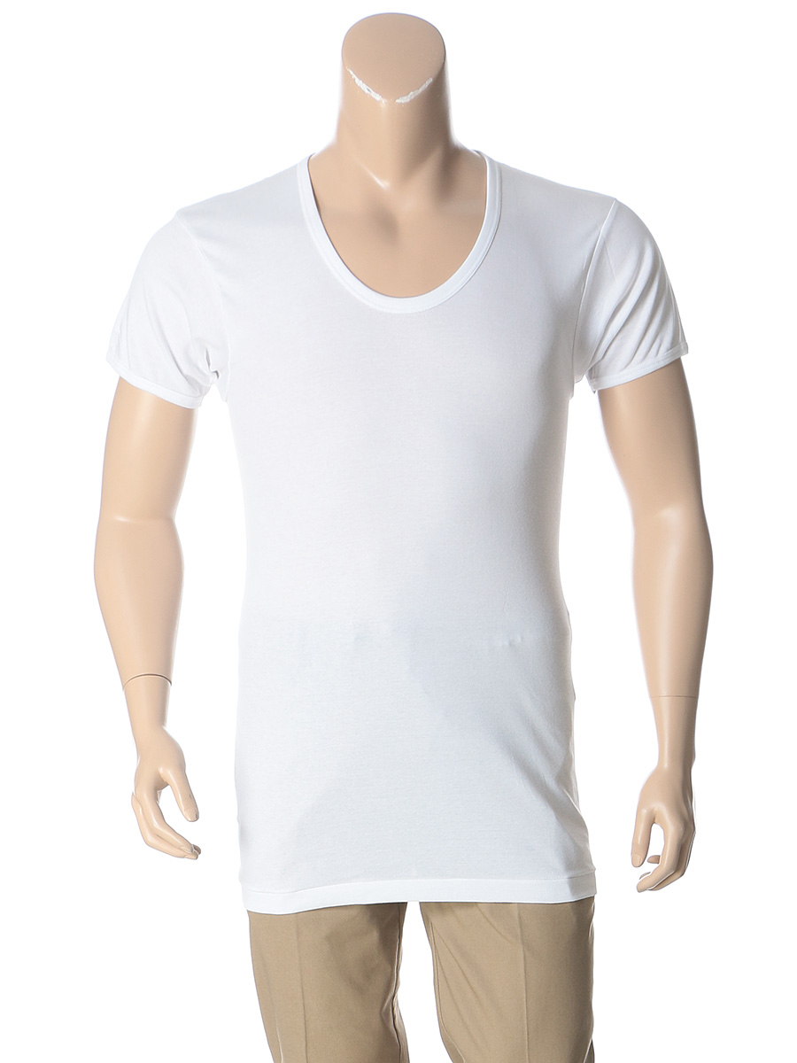 大きいサイズ メンズ SAKAZEN (サカゼン) 綿100％ フライス編み Uネック 半袖 Tシャツ 2枚セット【MLS】