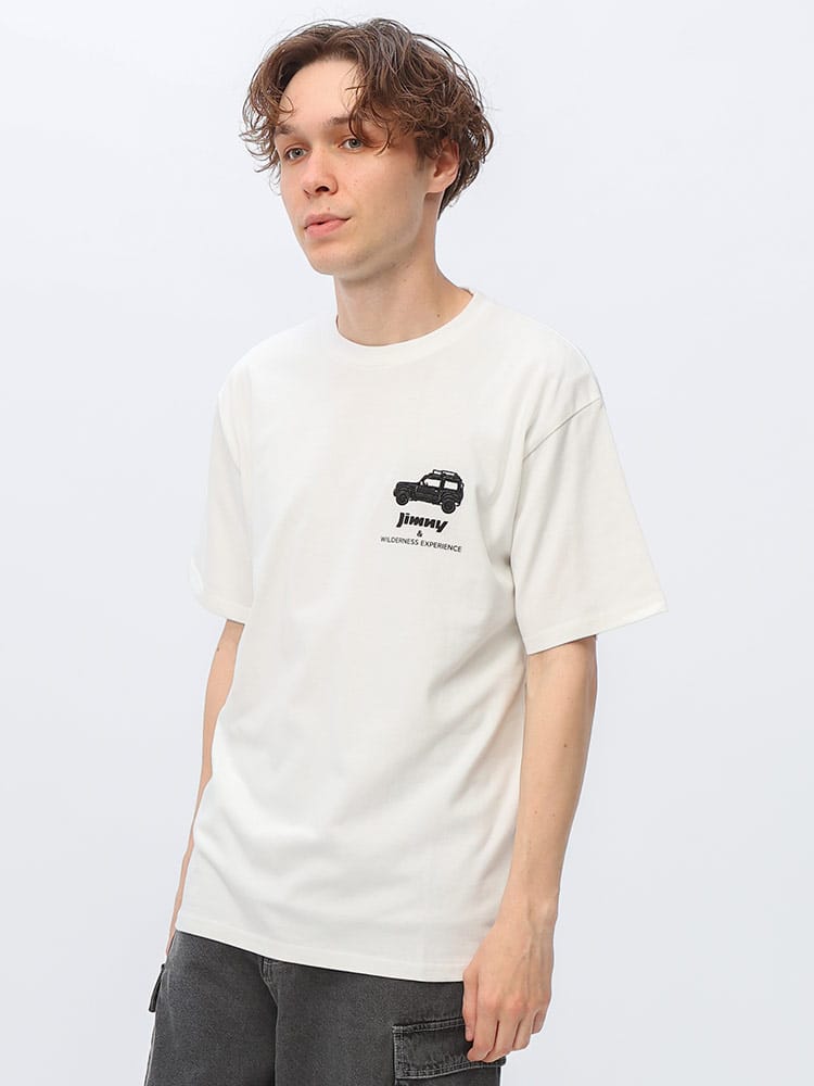 WILDERNESS EXPERIENCE (ウィルダネスエクスペリエンス) WILDERNESS EXPERIENCE×JIMNY ボディカラー バックプリント 半袖 Tシャツ 824222